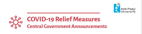 COVID-19 Relief Measures Central Government Announcements