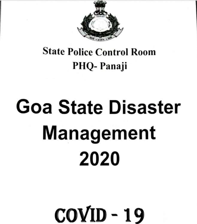 Goa disaster management telephone directory covid19