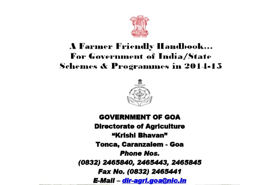 A Farmer friendly handbook  Government of India state schemes and programms